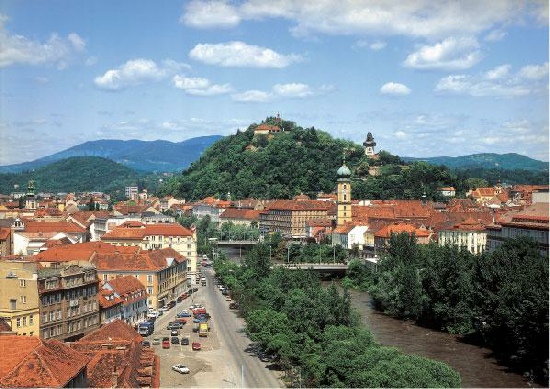 beautiful old city center Graz Austria 